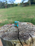 Kingman Turquoise Hand Stamped Ring